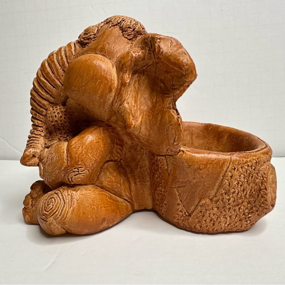 VTG 1974 Elephant Planter Terra Cotta in Color Unknown Material & Maker - Picture 5 of 11